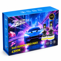 هدلایت زنت S40 سوپر پرو مکس 4300K رنگ نچرال پایه H7 و H4
