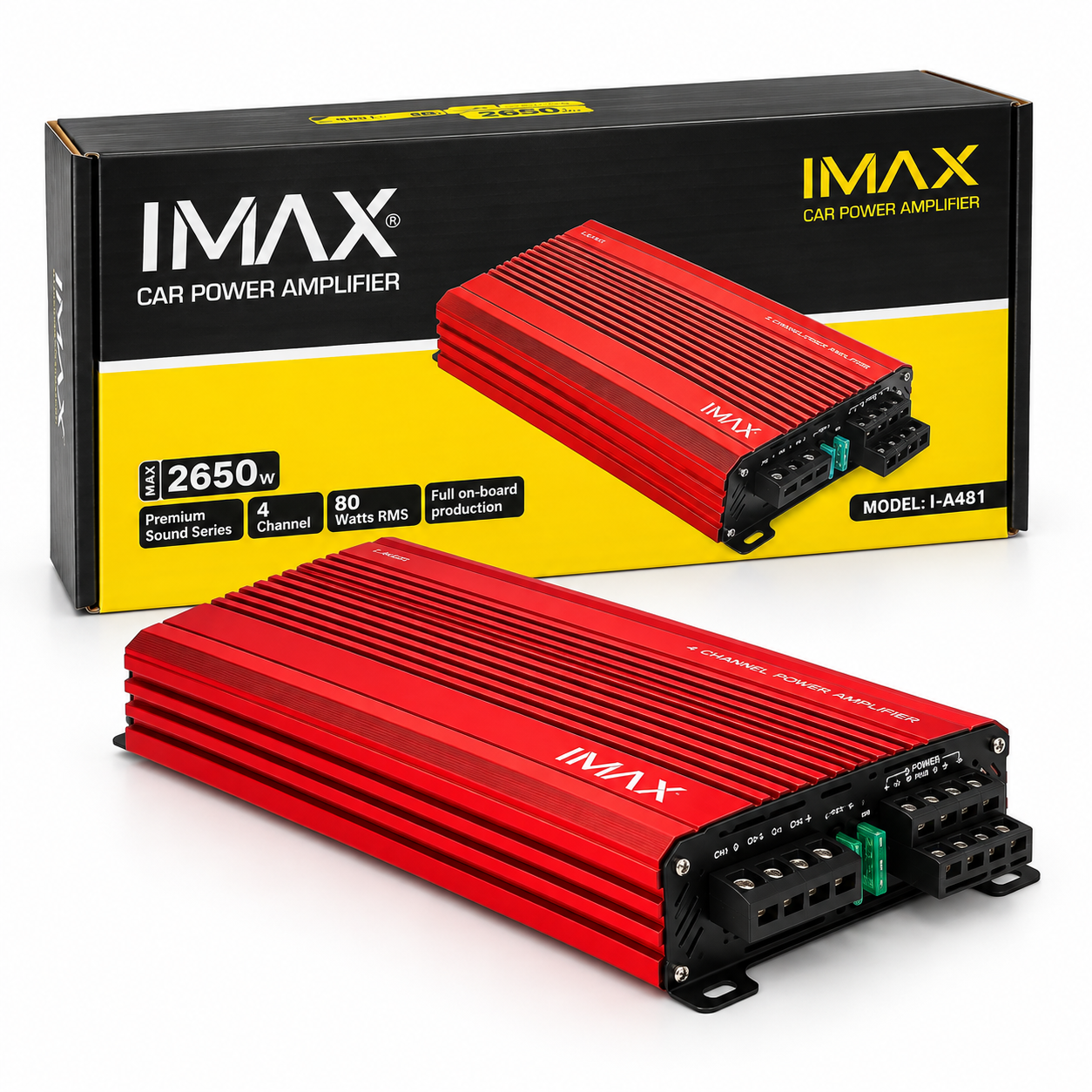 آمپلی فایر ۴ کانال فن دار IMAX مدل A481 1 آمپلی فایر ۴ کانال فن دار IMAX مدل A481